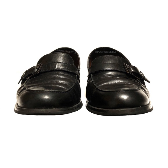 Etienne Aigner Carver Black Leather Loafers - Picture 6 of 8